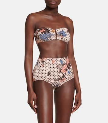 Porto Printed Bikini Bottoms In Multicoloured Ulla Johnson Mytheresa