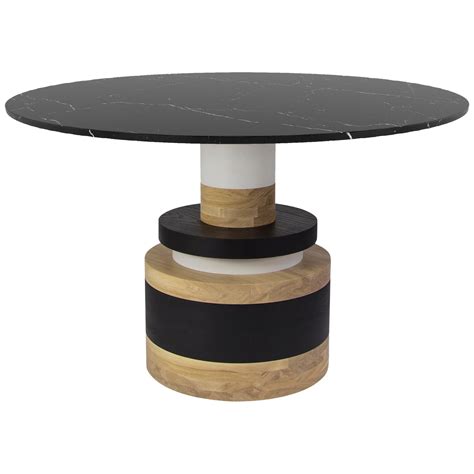 Bolero Ravel Table Marble Calacatta Gold Top Solid Canaletto Walnut