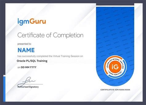 oracle plsql training   certification