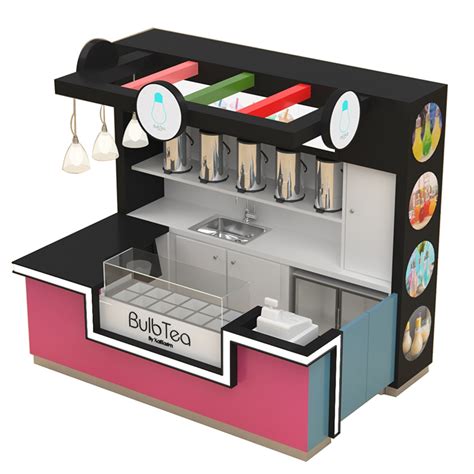 Creative Bubble Tea Kiosk Custom Bubble Tea Stall Supplier Mall Kiosk