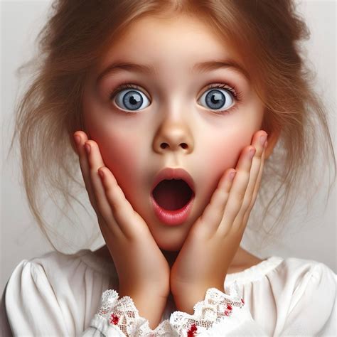 Premium Photo The Emotion Of Surprise On The Childs Face