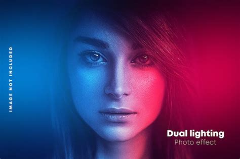 Premium Psd Dual Lighting Photo Effect