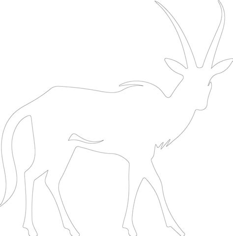 Oryx Outline Silhouette 38487397 Vector Art At Vecteezy