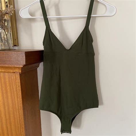 Nude Women S Green Bodysuit Depop