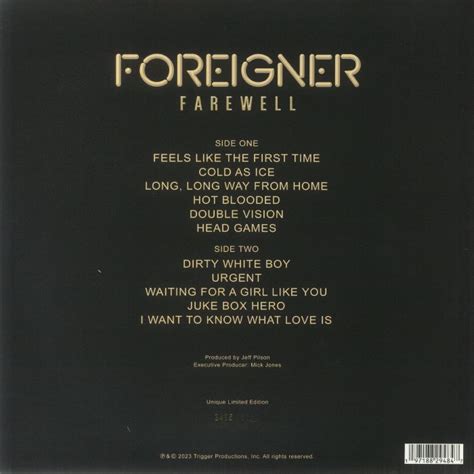 Foreigner Farewell The Very Best Of Foreigner Vinyl At Juno Records