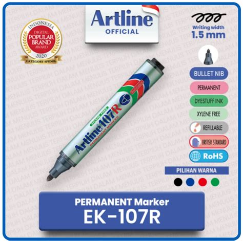 Artline Permanent Marker 107R - PT Bangkit Perkasa Sukses
