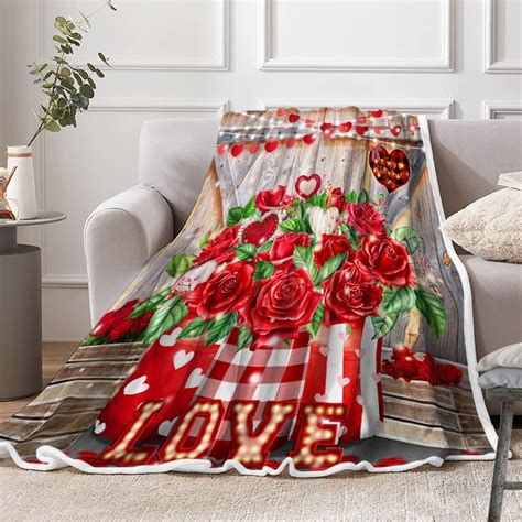 Bcsewcg Valentines Throw Blanket Valentines Day Throw