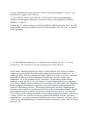 Sex Drugs And The Extinction Of The Dinosaurs Stephen Jay Gould Choose One Of The Following