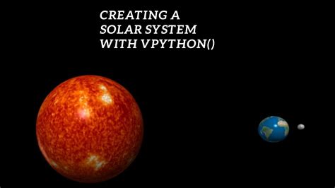 How To Create Basic Solar Systemearth Moon And Sun Model In Vpython