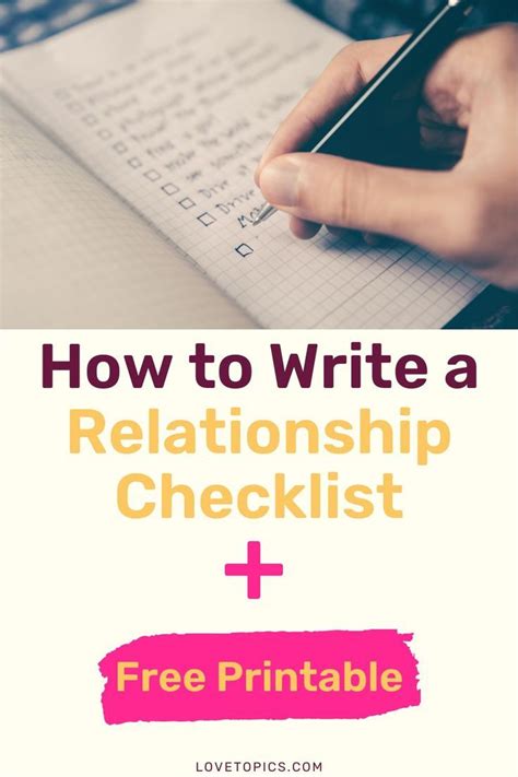 By Creating A Checklist For Your Perfect Partner You Can Make Sure