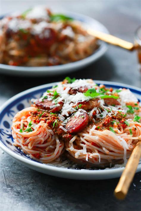 Italian Sausage Sun Dried Tomato Pesto Pasta Primavera Kitchen