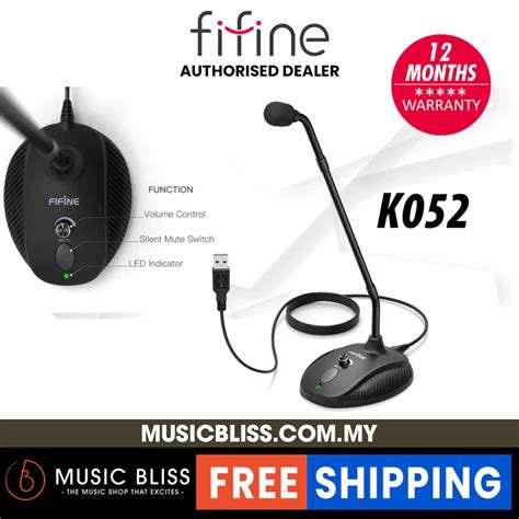 FIFINE K052 Computer Microphone, Fifine Desktop Gooseneck Microphone ...