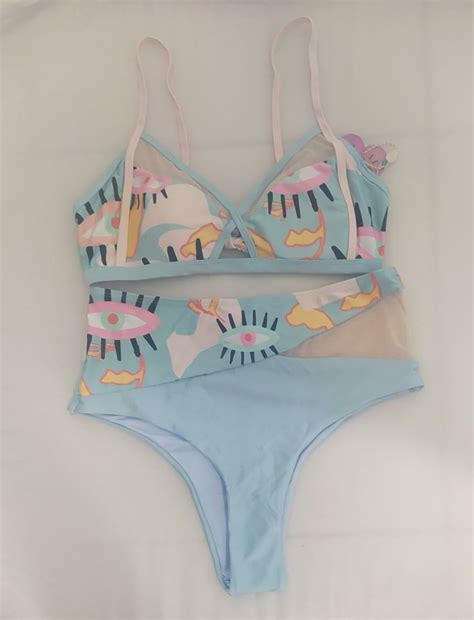 Biqu Ni Hot Pants Olho Grego Azul Tiffany Detalhe Tule Moda Praia Feminina Cila Martini Nunca