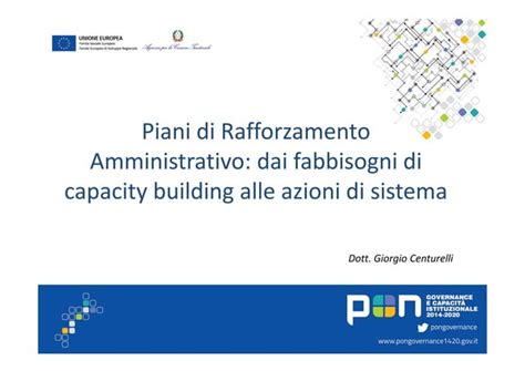 PON Governance Capacity Building PRA E Azioni Di Sistema PPT