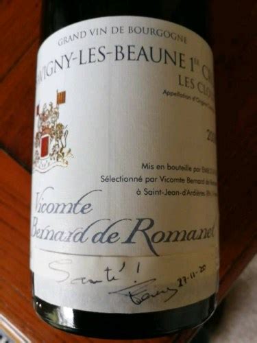 Vicomte Bernard de Romanet Savigny lès Beaune 1er Cru Les Cloux Vivino