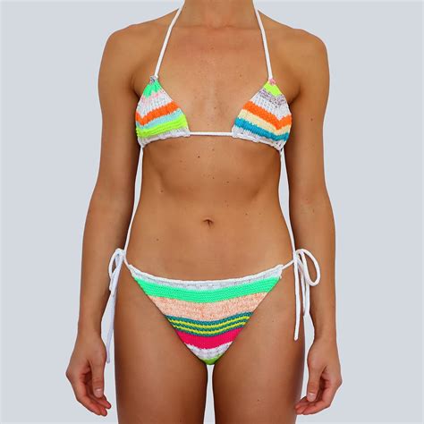 Venice Beach Girl Neon Bikini Size S M Marylin Roper