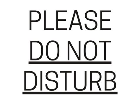 Free Printable Do Not Disturb Sign Templates [PDF, Word]