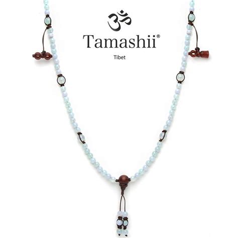 Tamashii Mudra Agata Azzurra Sky Striata Beaded Necklace Necklace