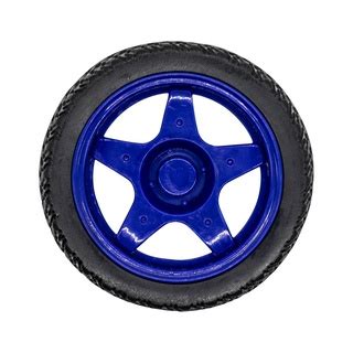 Roda Pneu De Borracha Mm Carrinho Rob Motor Dc Azul Shopee Brasil