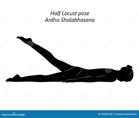 Silhouette Of Ardha Baddha Padma Paschimottanasana Cartoon Vector