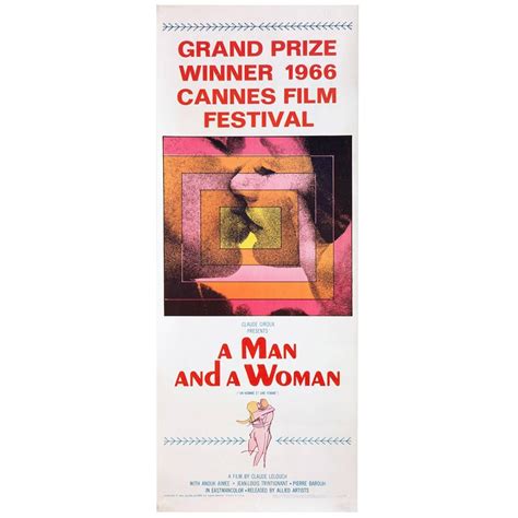 A Man And A Woman Film Poster 1966 For Sale At 1stdibs Man And