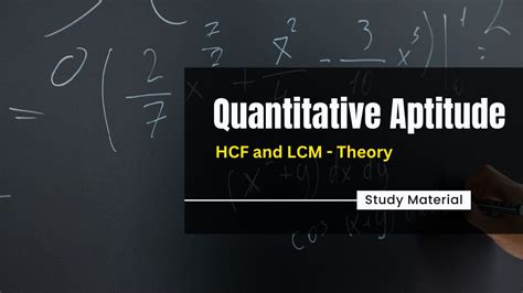 Hcf And Lcm Quant Study Notes For Competitive Exams