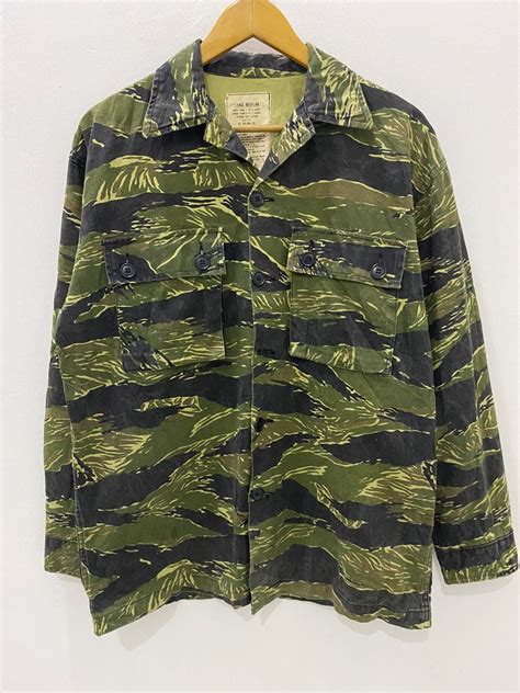 Vintage Us Army Tiger Stripe Jacket Men S Fashion Tops Sets Formal