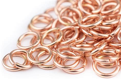 Amazon TheBeadChest Copper 8mm Round Open Jump Rings Pack Of 100