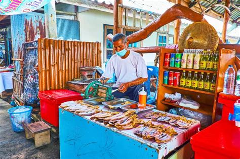 Dried Squids In Market Of Ko Panyi Floating Muslim Village Phang Nga