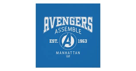 Avengers Collegiate Logo Avengers Poster Zazzle