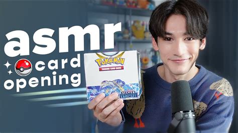 Asmr Pokemon Card Opening Silver Tempest Booster Box {crinkle Sounds Card Shuffling} Youtube