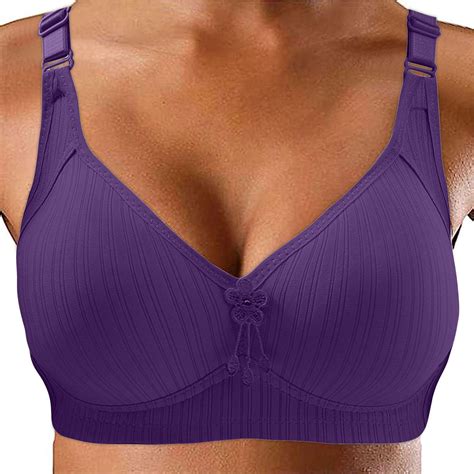 Siilsaa Womans Bra Sexy Lingerie For Women Plus Size Exotic Floral Lace Lingerie Purple