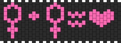 Lesbian Love G Pride Pink Pony Bead Patterns Misc Kandi Patterns For Kandi Cuffs