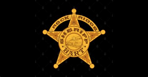 Blazing Saddles Sheriff Bart Badge Frontback Print Blazing