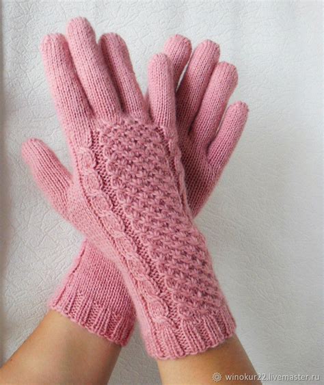 Перчатки женские "Вея" розовый цвет (шерсть) в интернет-магазине на ...