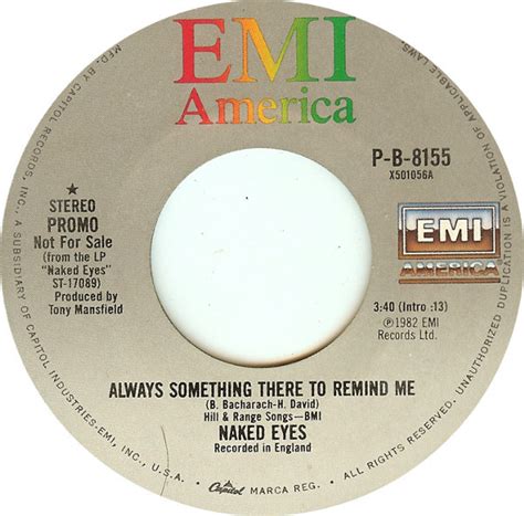 Naked Eyes Always Something There To Remind Me Vinyl RPM More R