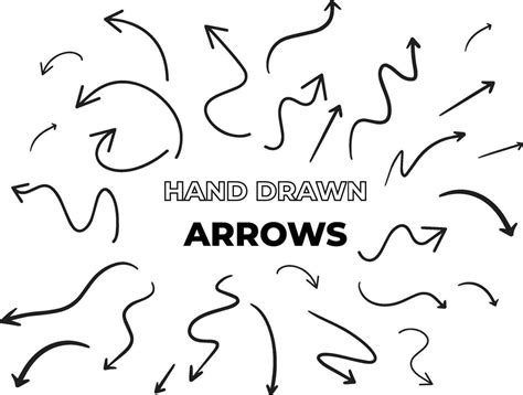 Hand Drawn Arrows Vector Set Vector Art At Vecteezy