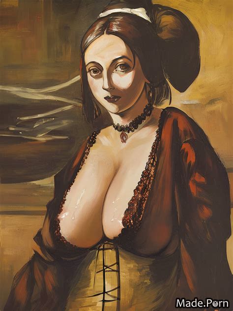 Porn Image Of Red Mid Length Hair 40 Gigantic Boobs Seduction Happy Bangs Hair Created By AI