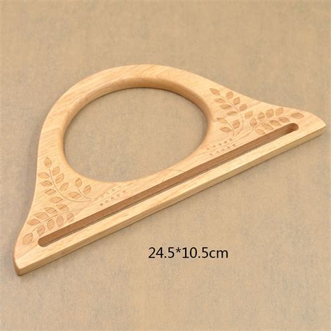 1 Pair Handmade Wood Bag Handbag Purse Handle Replacement Craft Carved