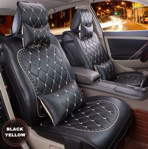 High Quality Luxury Danny Leather Car Seat Cover Universal Cute Car ...