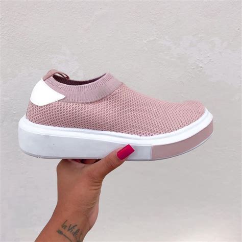 Tênis Meia Bold Knit Nude Tênis Feminino Compo Nunca Usado enjoei