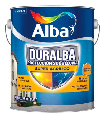 Pintura de látex Alba Albafrent Acrílico color gris cemento de 4L