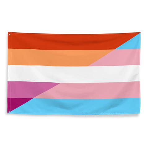 Transgender Lesbian Transbian Flag 3x5 - Etsy