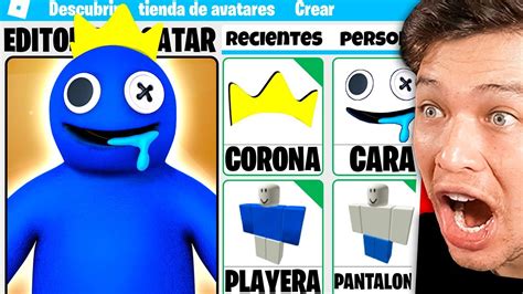 Creamos El Perfil De Blue En Roblox 🤣🔵 Rainbow Friends Muy Caro
