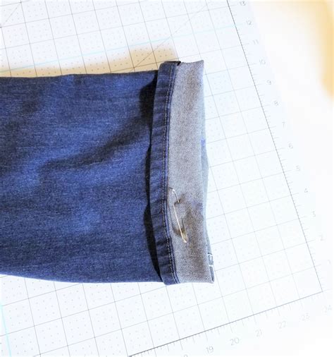 how to hem jeans leaving original hem 3