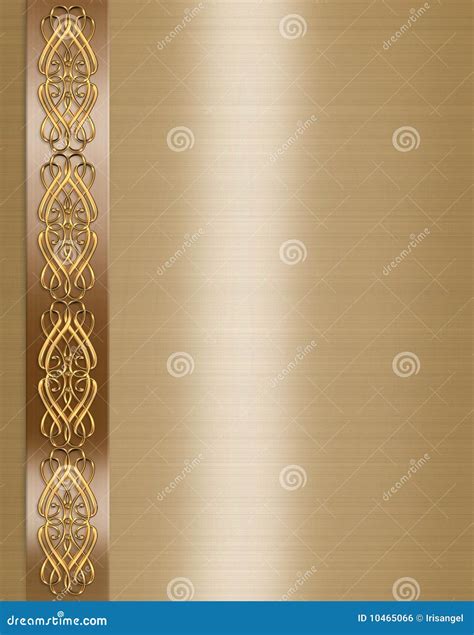 Wedding Invitation Elegant Border Gold Stock Illustration ...