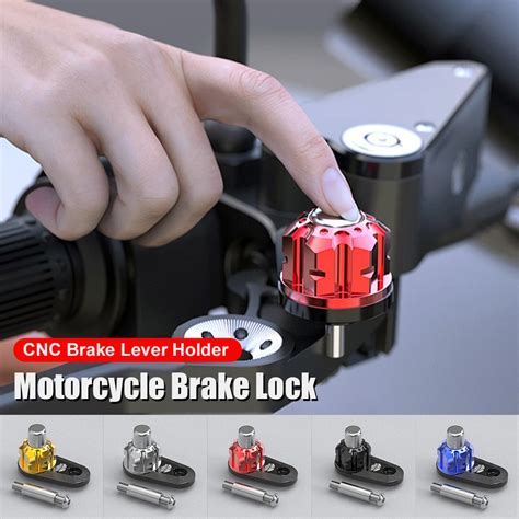 CNC Motorcycle Brake Lever Parking Lock Catch Brake Switch Holder For