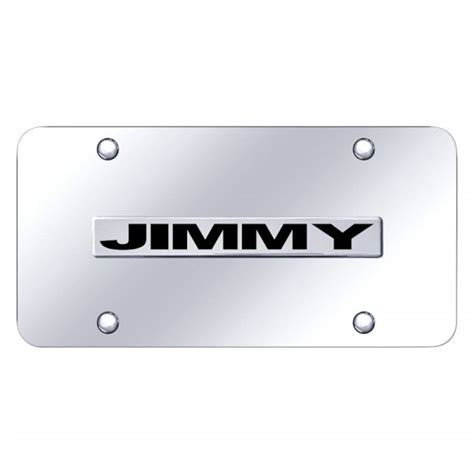 Autogold Jim N Cc Chrome License Plate With D Chrome Jimmy Logo