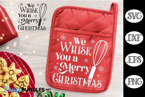 We Wisk You A Merry Christmas Svg Christmas Pot Holder Svg