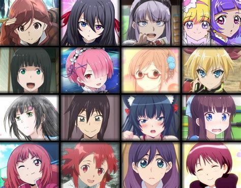 Waifu Tower On Twitter Rt Waifuwaifus 4x4 Of My Favorite Best Girls Of 2016 For Me